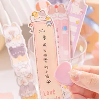 Animal Cartoon Cat Class Learning School Paper Cartoon Style Cute Preppy Style Bookmark main image 9
