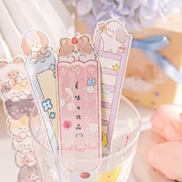 Animal Cartoon Cat Class Learning School Paper Cartoon Style Cute Preppy Style Bookmark main image 5