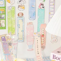Animal Cartoon Cat Class Learning School Paper Cartoon Style Cute Preppy Style Bookmark main image 6