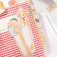 Animal Cartoon Cat Class Learning School Paper Cartoon Style Cute Preppy Style Bookmark main image 8