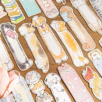 Animal Cartoon Cat Class Learning School Paper Cartoon Style Cute Preppy Style Bookmark main image 1