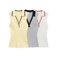 Women's T-shirt Sleeveless Sweaters & Cardigans Elegant Solid Color main image 2