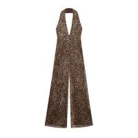 Women's Weekend Simple Style Classic Style Leopard Full Length Jumpsuits main image 2