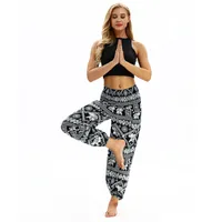 New Ethnic Style Digital Printing Women's Trousers Sports Casual Pants Loose High Waist Bloomers Spot sku image 2