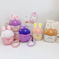 Children Unisex Nylon Rabbit Cute Square Zipper Fanny Pack main image 2