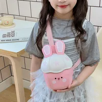 Children Unisex Nylon Rabbit Cute Square Zipper Fanny Pack main image 4