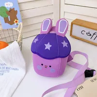 Children Unisex Nylon Rabbit Cute Square Zipper Fanny Pack sku image 2