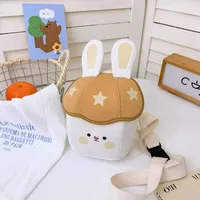 Children Unisex Nylon Rabbit Cute Square Zipper Fanny Pack sku image 4
