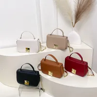 Women's PU Solid Color Elegant Classic Style Square Magnetic Buckle Handbag Crossbody Bag main image 1