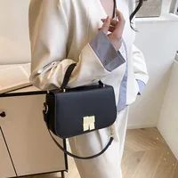 Women's PU Solid Color Elegant Classic Style Square Magnetic Buckle Handbag Crossbody Bag main image 4