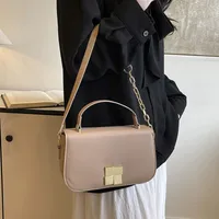 Women's PU Solid Color Elegant Classic Style Square Magnetic Buckle Handbag Crossbody Bag main image 5