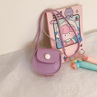 Girl'S Pu Leather Solid Color Elegant Classic Style Square Magnetic Buckle Shoulder Bag sku image 5