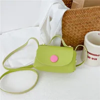 Girl'S Pu Leather Solid Color Elegant Streetwear Square Magnetic Buckle Shoulder Bag Handbag sku image 3