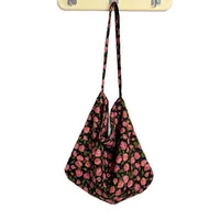 Women's Corduroy Printing Flower Leopard Classic Style Streetwear Square Open Shoulder Bag main image 3