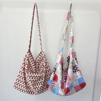 Women's Corduroy Printing Flower Leopard Classic Style Streetwear Square Open Shoulder Bag main image 5