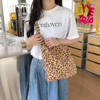 Women's Corduroy Printing Flower Leopard Classic Style Streetwear Square Open Shoulder Bag sku image 13