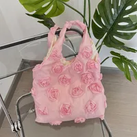 Women's Polyester Flower Elegant Streetwear Square Open Shoulder Bag Shopping Bags main image 4