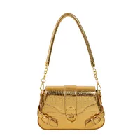 Women's PU Solid Color Classic Style Streetwear Square Lock Clasp Underarm Bag sku image 6
