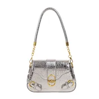 Women's PU Solid Color Classic Style Streetwear Square Lock Clasp Underarm Bag sku image 3