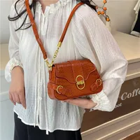 Women's PU Solid Color Classic Style Streetwear Square Lock Clasp Underarm Bag main image 7