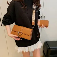 Women's PU Solid Color Classic Style Streetwear Square Magnetic Buckle Shoulder Bag Bag Sets Crossbody Bag main image 2