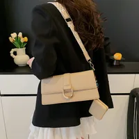 Women's PU Solid Color Classic Style Streetwear Square Magnetic Buckle Shoulder Bag Bag Sets Crossbody Bag main image 5