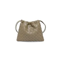 Women's PU Lattice Streetwear Weave Square String Shoulder Bag Crossbody Bag sku image 13