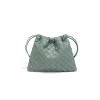 Women's PU Lattice Streetwear Weave Square String Shoulder Bag Crossbody Bag sku image 17