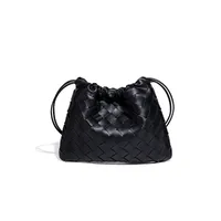 Women's PU Lattice Streetwear Weave Square String Shoulder Bag Crossbody Bag sku image 1