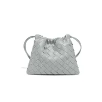 Women's PU Lattice Streetwear Weave Square String Shoulder Bag Crossbody Bag sku image 16