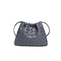 Women's PU Lattice Streetwear Weave Square String Shoulder Bag Crossbody Bag sku image 5