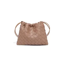Women's PU Lattice Streetwear Weave Square String Shoulder Bag Crossbody Bag sku image 15