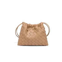 Women's PU Lattice Streetwear Weave Square String Shoulder Bag Crossbody Bag sku image 11