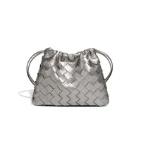 Women's PU Lattice Streetwear Weave Square String Shoulder Bag Crossbody Bag sku image 6