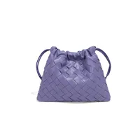 Women's PU Lattice Streetwear Weave Square String Shoulder Bag Crossbody Bag sku image 10