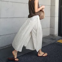 Women's Casual Daily Simple Style Solid Color Ankle-Length Casual Pants Culottes sku image 1