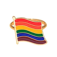 Cute Rainbow Red Heart Alloy Napkin Ring 1 Piece sku image 5