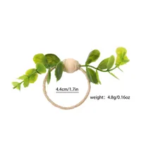Elegant Pastoral Flower Wood Napkin Ring 1 Piece sku image 9