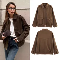 Women's Wind Streetwear Solid Color Zipper Coat main image 1