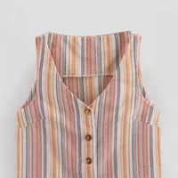 Women's Vest Vest/Vest Sleeveless Blazers Stripe Wind Streetwear Stripe main image 3