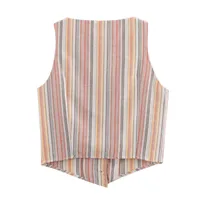 Women's Vest Vest/Vest Sleeveless Blazers Stripe Wind Streetwear Stripe main image 4