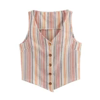 Women's Vest Vest/Vest Sleeveless Blazers Stripe Wind Streetwear Stripe main image 5