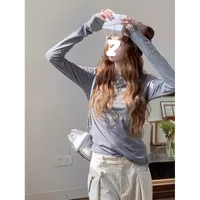 Women's Adults T-shirt Pullovers Long Sleeve T-Shirts Temperament Commuter Commute Style Solid Color main image 5