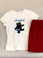 Women's Adults T-shirt Short Sleeve T-Shirts Temperament Commuter Commute Style Cartoon sku image 4