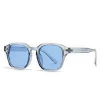 Casual Solid Color Pc Gradient Tinted Lenses Round Frame Full Frame Glasses sku image 8