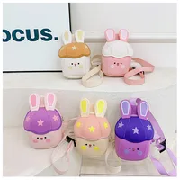 Children Unisex Nylon Rabbit Cute Square Zipper Fanny Pack main image 1