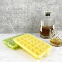 Silicone Ice Tray 24 Grid With Lid Household Refrigerator Ice Maker Ice Tray Ice Cube Mold Square Ice Box Factory In Stock main image 1