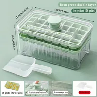 Arnuoxin Ice Cube Mold Frozen Ice Cube Artifact Food Grade Press Ice Cube Household Refrigerator Homemade Ice Cube Ice Box sku image 22