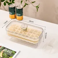 Arnuoxin Ice Cube Mold Frozen Ice Cube Artifact Food Grade Press Ice Cube Household Refrigerator Homemade Ice Cube Ice Box sku image 28