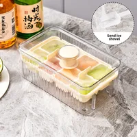 Arnuoxin Ice Cube Mold Frozen Ice Cube Artifact Food Grade Press Ice Cube Household Refrigerator Homemade Ice Cube Ice Box sku image 18